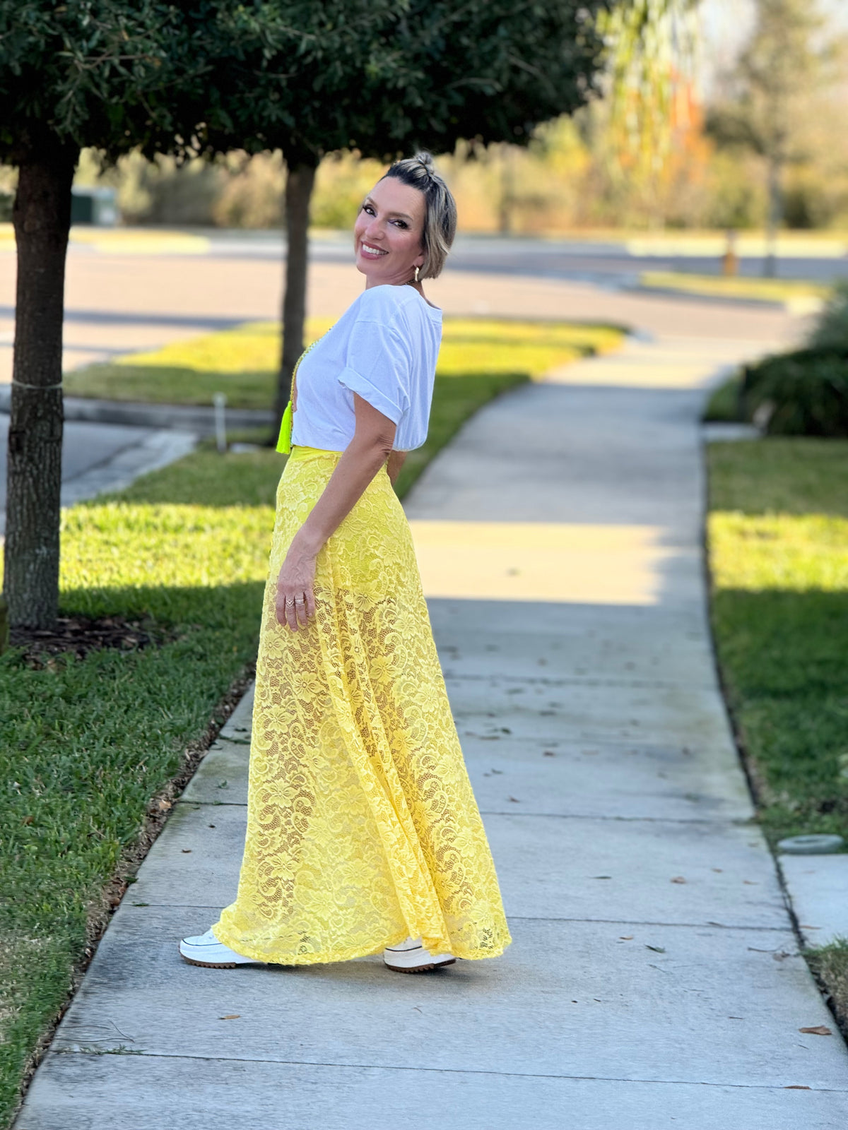 Tee & Lace Skirt Set