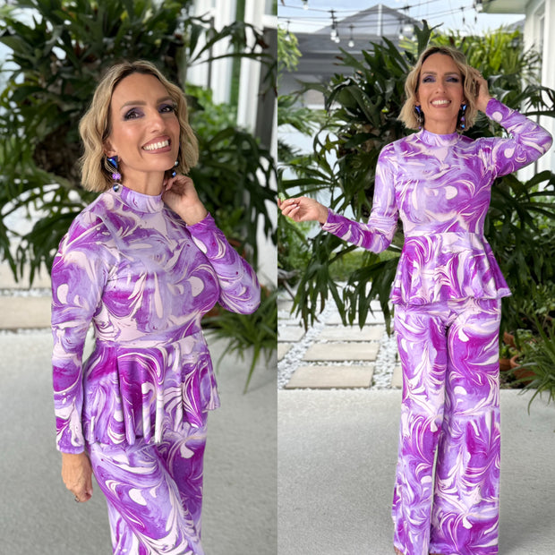 Mariana Peplum top & Maria Pant
