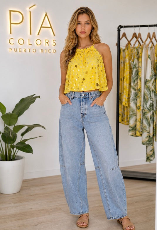 Blanca Mesh Flowy Crop