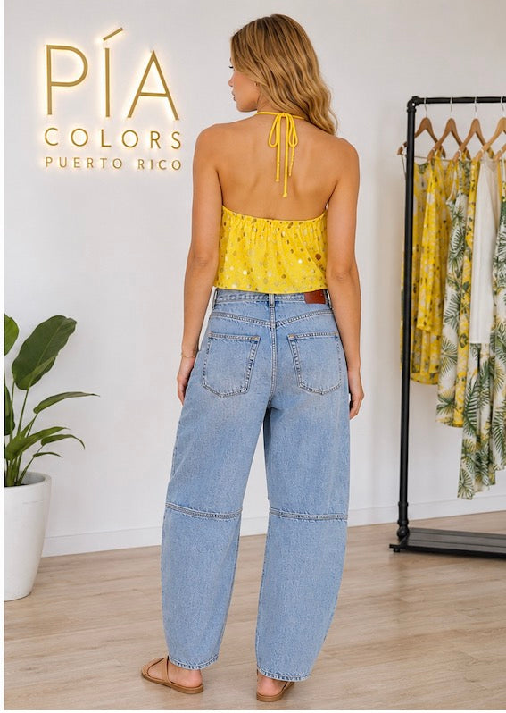 Blanca Mesh Flowy Crop